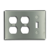 Leviton 84047-40 3-Gang 2-Duplex 1-Toggle Device Mount Combination Wallplate